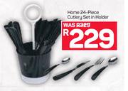 Home 24 Piece Cutlery Set In Holder
