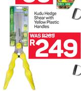 Lasher Kudu Hedge Shear With Yellow Plastic Handles