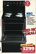 KIC Black 4 Plate Stove KFCU6004UDBL