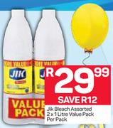 Jik Bleach Assorted Value Pack-2 x 1Ltr Per Pack
