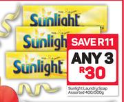 Sunlight Laundry Soap Assorted-3 x 400/500g