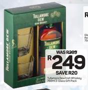 Tullamore Dew Irish Whiskey-750ml/2-Glass Gift Pack