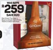 Glen Grant The Major’s Reserve Single Malt Whisky-750ml/2-Glass Gift Pack