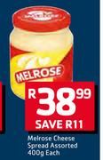 Melrose Cheese Spread Assorted-400g