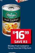 Rhodes Fruit Cocktail In Syrup Assorted-410g