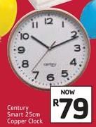 Century Smart 25cm Copper Clock