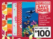 No Nmae Beach Towels Assorted Colours & Designs-For 5