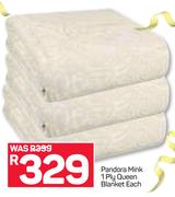 Pandora Mink 1 Ply Queen Blanket-Each