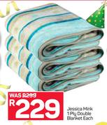 Jessica Mink 1 Ply Double Blanket-Each
