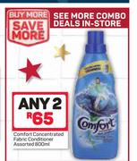 Comfort Concentrated Fabric Conditioner Assorted-2 x 800ml
