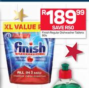 Finish Regular Dishwasher Tablets-80s