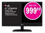 LG 20" LED Monitor