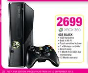 Xbox 360 4GB Black Console-Each