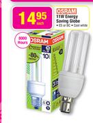 Osram 11W Energy Saving Globe-Each