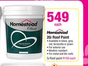 Homestead 20Ltr Roof Paint-Each