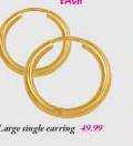 9ct Gold And Large Silver Single Earrings