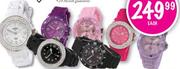 Monaco Ladies And Gents Water Resistant Colour Watches-50m-Each