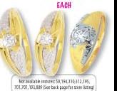 9ct Gold CZ Dress Rings-Each