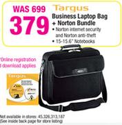 Targus Business Laptop Bag Plus Norton Bundle
