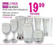 Simple Choice 3 Pack Glasses (Hi-Ball, Zombi, Whisky Glasses)-per pack