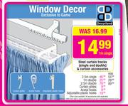 Decorland Steel 1m Single Curtain Tracks