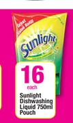 Sunlight Dishwashing Liquid Pouch-750ml Each