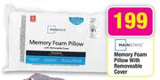 Mainstay Memory Foam Pillow With Removable Cover