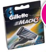 Gllette Mach 3 Cartridges-8's Per Pack 