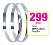 6mm Sterling Silver Bangles-Each