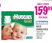 Huggies Gold Jumbo Pack-58's/62's/70's/82's per pack