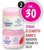 Elizabeth Anne's Aqueous Cream or Jelly-2 x 350ml