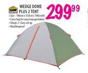 Camp Master Wedge Dome Plus 2 Tent-180cm x 150cm x 105cm(H)