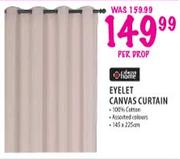 Eyelet Canvas Curtain (145 x 225cm)-per drop