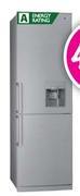LG Platinum Silver Bottom Freezer/Fridge With Water Dispenser 