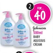 Johnson's Baby Aqueous Cream-2 x 500ml