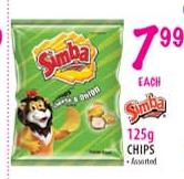 Simba Chips Assorted-125g each