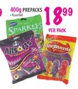Prepacks Assorted-400g per pack