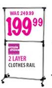 Simple Choice 2 Layer Clothes Rail
