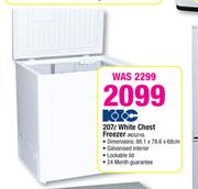 KIC 207L White Chest Freezer