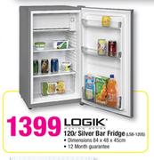 Logik 120L Silver Bar Fridge(LSB-1205)