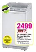 Defy 10Kg Metallic Silver Top Load Washing Machine(DTL142)