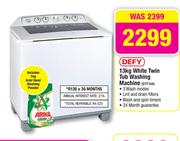 Defy White Twin Tub Washing Machine-13kg(DTT164)