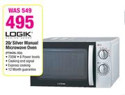 Logik Silver Manual Microwave Oven-20Ltr(P70H20L-SEA)