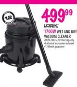 Logik 1700W Wet And Dry Vacuum Cleaner