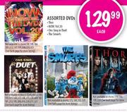 Assorted DVDs-Thor/Now Vol 20/Ons Sing in Duet/The Smurfs-each