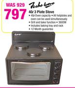 FuchsWare 40L 3 Plate Stove