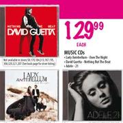 Music CDs Lady Antebellum/David Guetta/Adeie-21 -Each