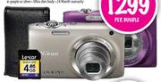 Nikon Coolpix S3100 Camera+4GB Card & Bag Bundle