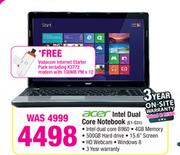 Acer Intel Dual Core Notebook(E1-531)