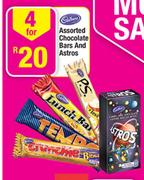 Cadbury Assorted Chocolate Bars & Astros-4's